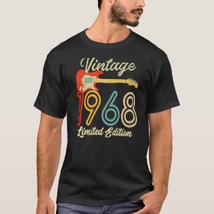 Guitar 54 jaar oude Vintage 1968 T-shirt