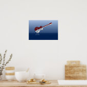 Guitar-564924 MUZIEK STUDIO GUITAR TYPOGRAPHY RED Poster (Keuken)
