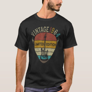 Guitar 58 jaar oude Vintage 1964 T-shirt