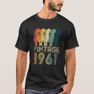 Guitar 61 jaar oude Vintage 1961 T-shirt