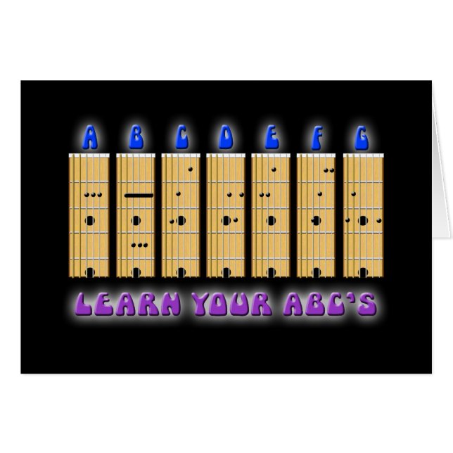 Guitar ABC-kaart (Voorkant Horizontaal)