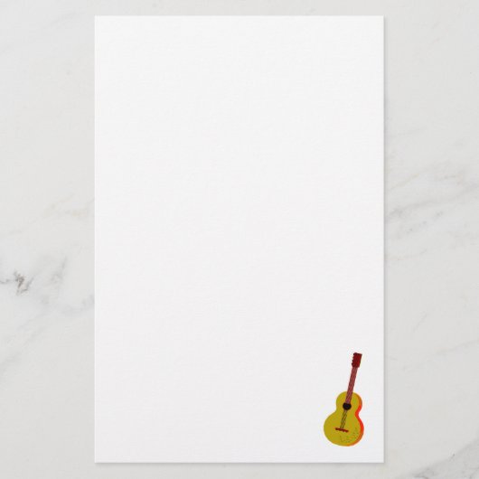 Guitar Abstract Gewoon grafisch Briefpapier (Voorkant)