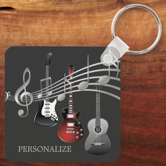 Guitar afspelen sleutelhanger (Achterkant)