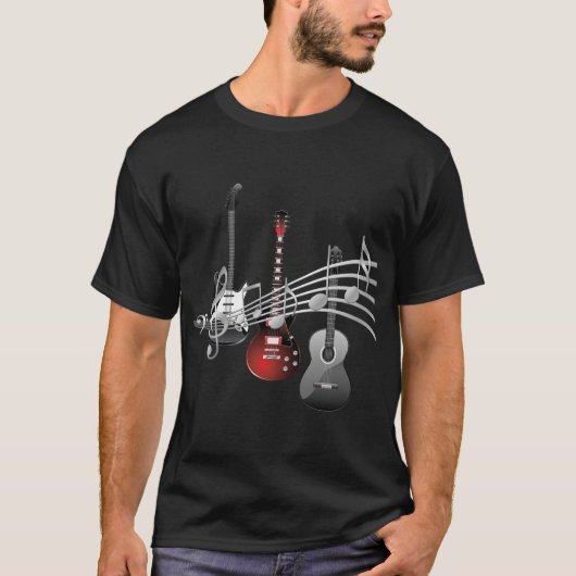 Guitar afspelen t-shirt (Voorkant)