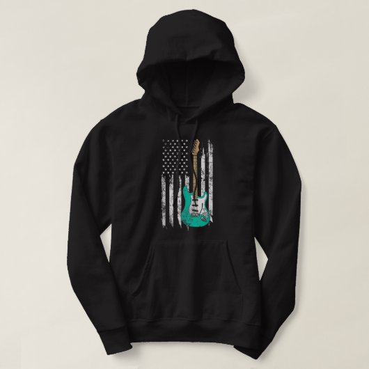  Guitar, Amerikaanse vlag Hoodie (Design voorkant)