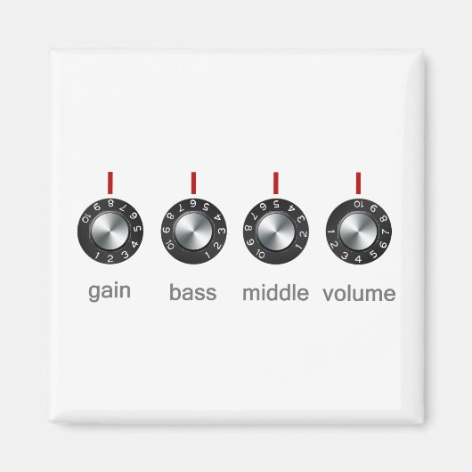 Guitar Amp Knobs Magneet (Voorkant)