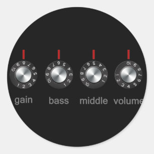 Guitar Amp Knobs Ronde Sticker