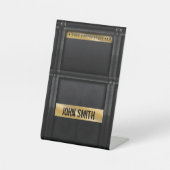 Guitar amp met aangepaste naam reclamebord met voetstuk (Voorkant)