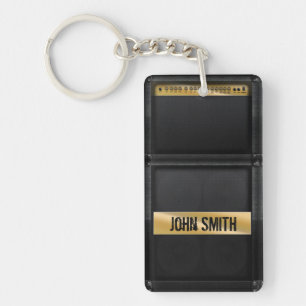 Guitar amp met aangepaste naam sleutelhanger