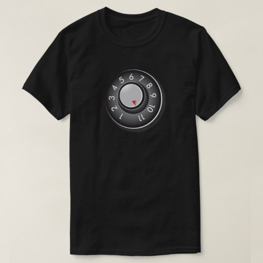Guitar Amp Volume Knob Goes To Eleven 11 Heavy Met T-shirt (Design voorkant)