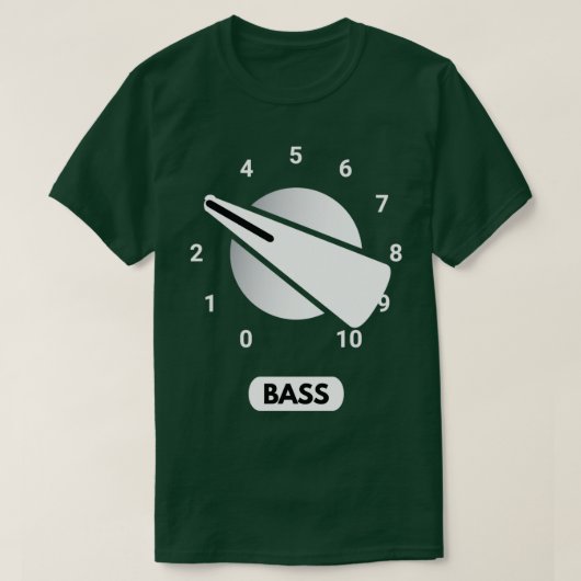 Guitar Amplifier Bass Knob T-shirt (Design voorkant)