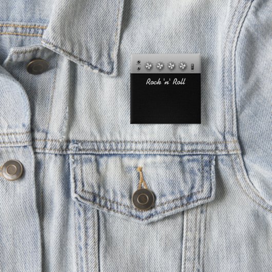 Guitar Amplifier Vierkante Button 5,1 Cm (In situ)