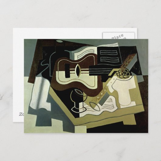 Guitar and Clarinet, 1920 Briefkaart (Voorkant / Achterkant)