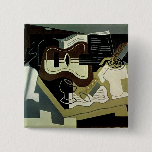 Guitar and Clarinet, 1920 Vierkante Button 5,1 Cm (Voorkant)