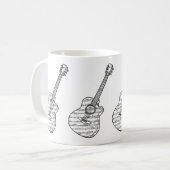Guitar and Music Notes Koffiemok (Voorkant links)