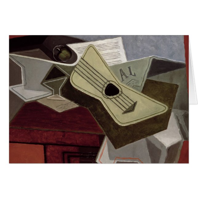 Guitar and Newspaper, 1925 (Voorkant Horizontaal)