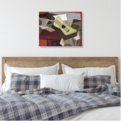 Guitar and Newspaper, 1925 Canvas Afdruk (Insitu (Slaapkamer))