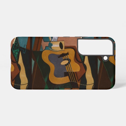 Guitar And Wine Abstract Painting Samsung Galaxy Hoesje (Achterkant horizontaal)