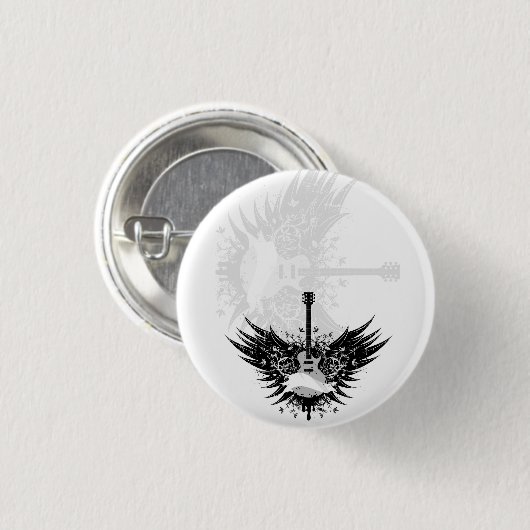 Guitar-Angel (Gitarren Engel) Ronde Button 3,2 Cm (Voorkant /achterkant)