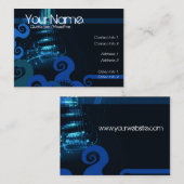 GUITAR ART BLUE BiG Business Card-sjabloon Visitekaartje (Voorkant / Achterkant)