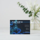 GUITAR ART BLUE BiG Business Card-sjabloon Visitekaartje (Staand voorkant)