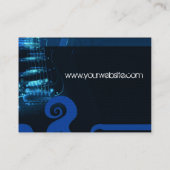 GUITAR ART BLUE BiG Business Card-sjabloon Visitekaartje (Achterkant)