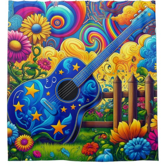 Guitar Art Douchegordijn (Voorkant)