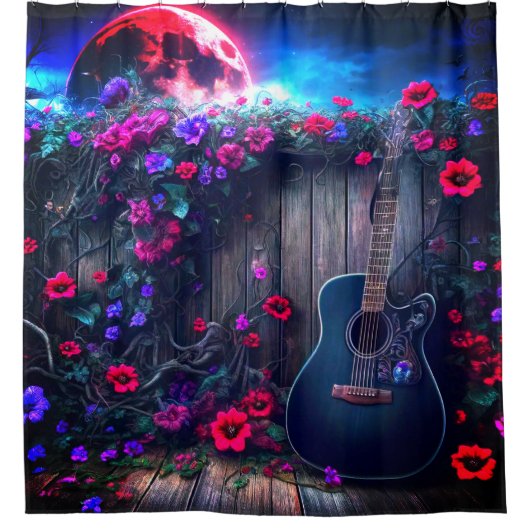 Guitar Art Douchegordijn (Voorkant)
