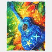 Guitar Art Fleece Deken (Voorkant)
