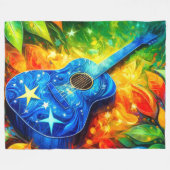 Guitar Art Fleece Deken (Voorkant (Horizontaal))