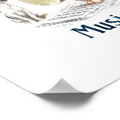 Guitar Art Funny Music Coffee en Lobster Poster (Hoek)