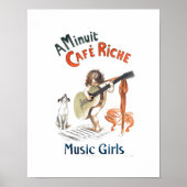  Guitar Art Funny Music Coffee en Lobster Poster (Voorkant)