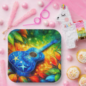 Guitar Art Papieren Bordje (Feest)