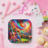 Guitar Art Papieren Bordje (Feest)