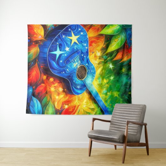 Guitar Art Wandkleed (In Situ (horizontaal))