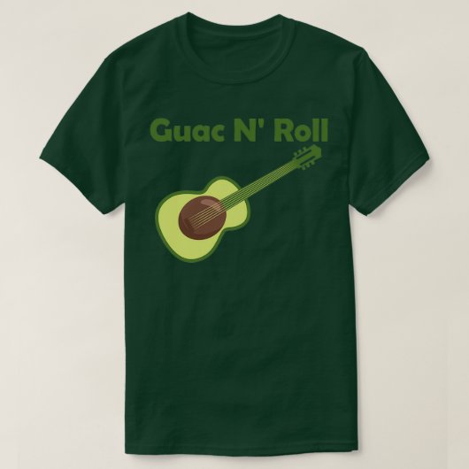 Guitar Avocado Rock N Roll Funny Guitars T-shirt (Design voorkant)