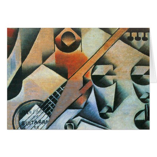 Guitar (Banjo) en Glazen, Juan Gris,  kunst (Voorkant Horizontaal)