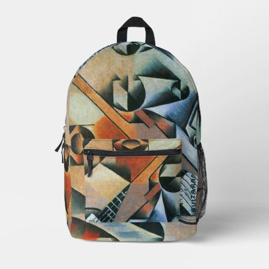Guitar (Banjo) en Glazen, Juan Gris,  kunst Bedrukte Rugzak (Voorkant)