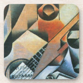 Guitar (Banjo) en Glazen, Juan Gris,  kunst Bier Onderzetter (Voorkant)
