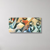 Guitar (Banjo) en Glazen, Juan Gris,  kunst Canvas Afdruk (Voorkant)