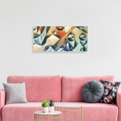 Guitar (Banjo) en Glazen, Juan Gris,  kunst Canvas Afdruk (Insitu (Woonkamer))
