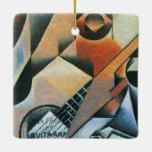 Guitar (Banjo) en Glazen, Juan Gris,  kunst Keramisch Ornament (Achterkant)