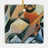 Guitar (Banjo) en Glazen, Juan Gris,  kunst Keramisch Ornament (Voorkant)