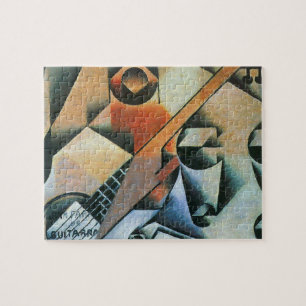 Guitar (Banjo) en Glazen, Juan Gris, kunst Legpuzzel