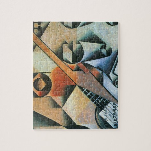 Guitar (Banjo) en Glazen, Juan Gris, kunst Legpuzzel (Verticaal)