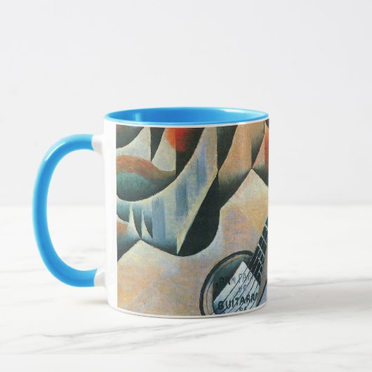 Guitar (Banjo) en Glazen, Juan Gris,  kunst Mok (Links)