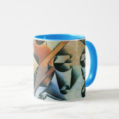 Guitar (Banjo) en Glazen, Juan Gris,  kunst Mok (Voorkant rechts)