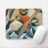 Guitar (Banjo) en Glazen, Juan Gris,  kunst Muismat (Met muis)