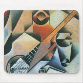 Guitar (Banjo) en Glazen, Juan Gris,  kunst Muismat (Voorkant)