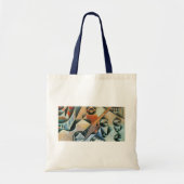 Guitar (Banjo) en Glazen, Juan Gris,  kunst Tote Bag (Voorkant)